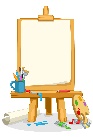 Art Easel with Colors, Brushes and Color Palette 1339719 Vector Art at  Vecteezy